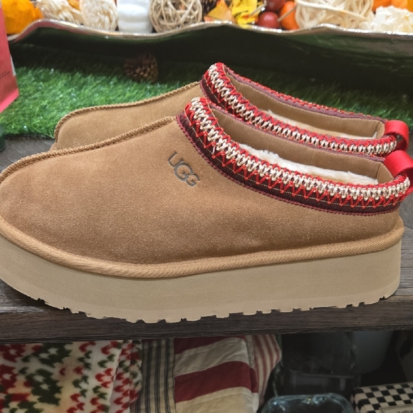 UGG Tan Suede Slip-On Loafers - Picture 2 of 10